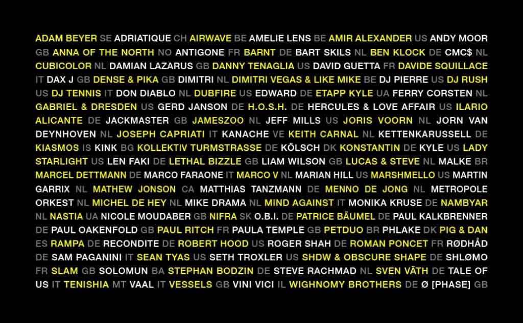 Ade Amsterdam Dance Event 2017 - Line-up
