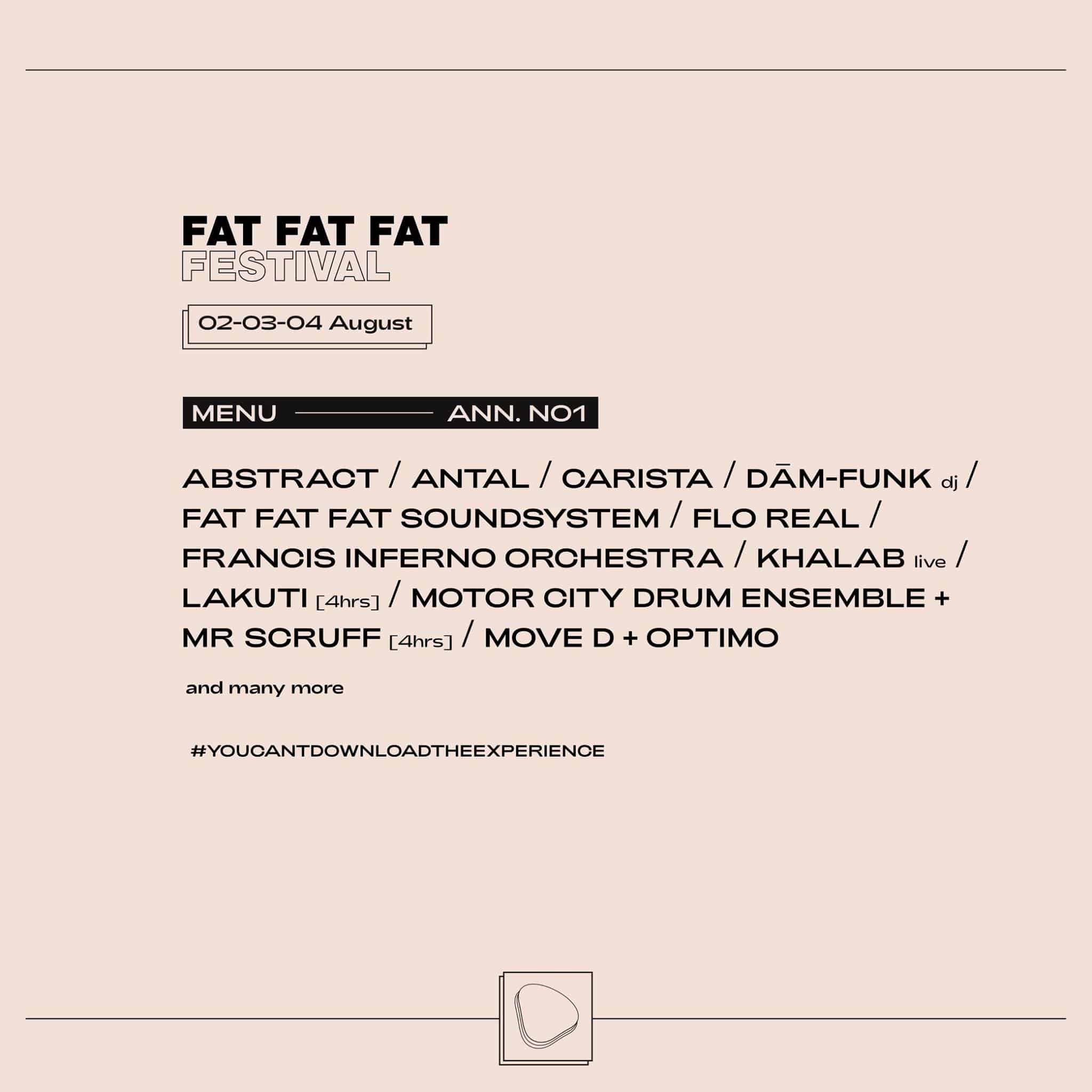 FAT FAT FAT Festival 2019 - Lineup