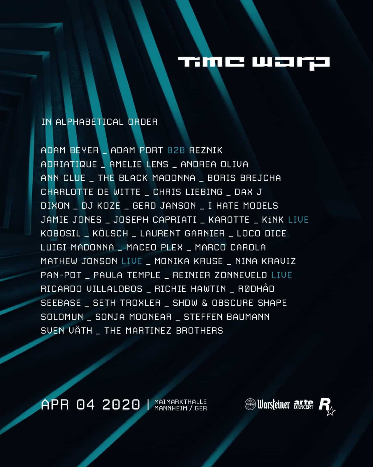 Time Warp 2020 - Lineup
