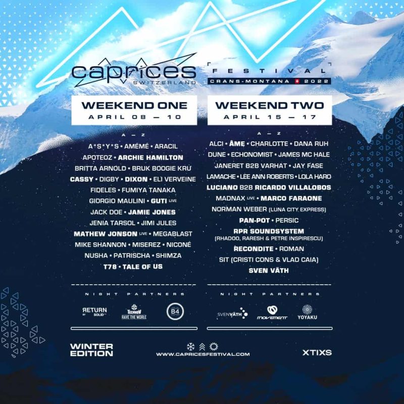 Caprices Festival 2022 - Lineup